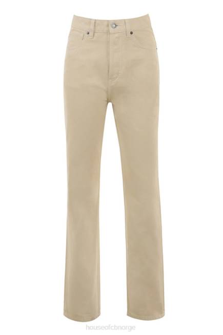klær yara ecru jeans med høy midje i vintage passform House of CB J6RL641