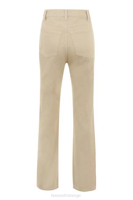 klær yara ecru jeans med høy midje i vintage passform House of CB J6RL641