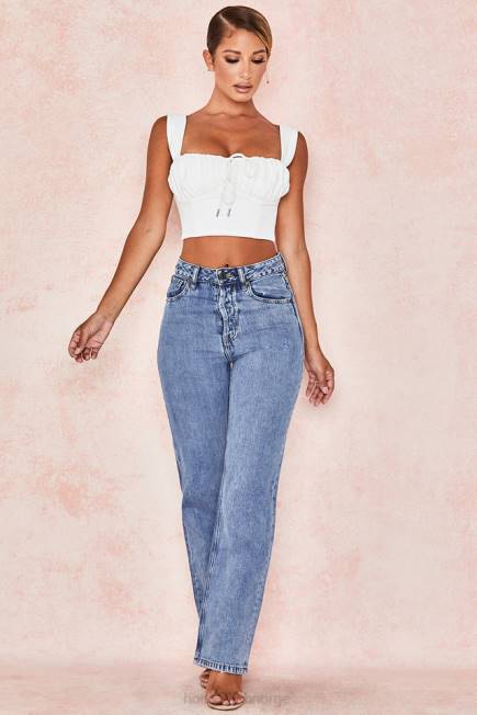 klær yara vintage-fit jeans med høy midje House of CB J6RL646