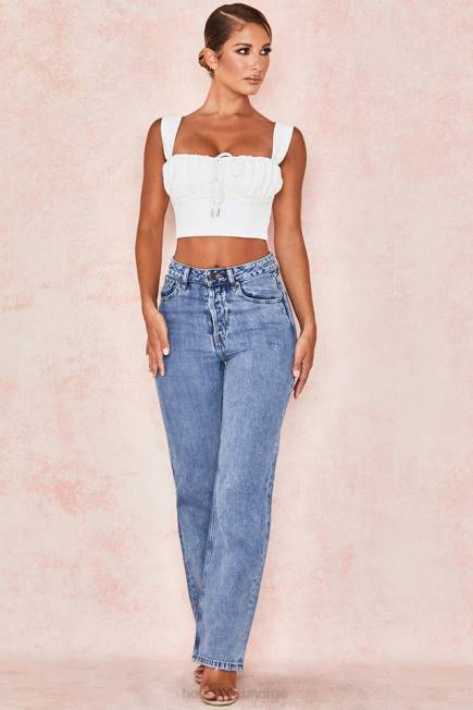 klær yara vintage-fit jeans med høy midje House of CB J6RL646