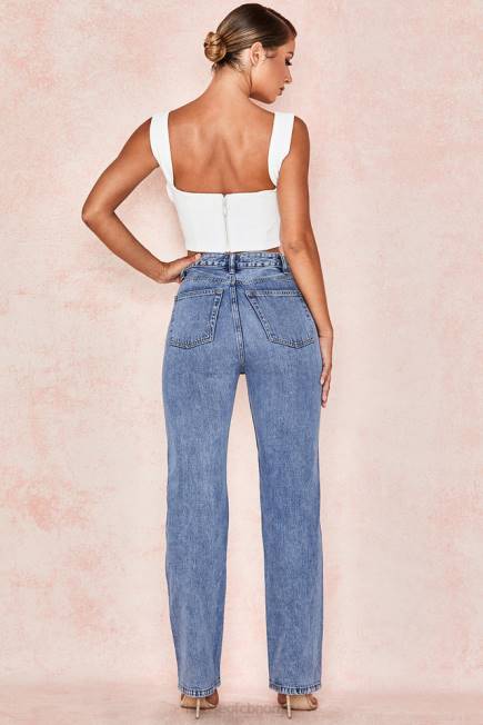 klær yara vintage-fit jeans med høy midje House of CB J6RL646