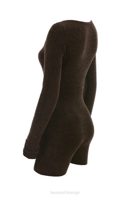 klær kiana sjokolade fluffy strikket lekedress House of CB J6RL1059