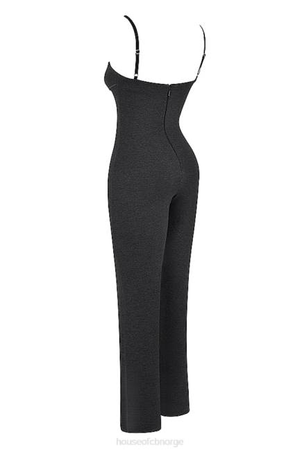 klær luisa charcoal loungewear jumpsuit House of CB J6RL885