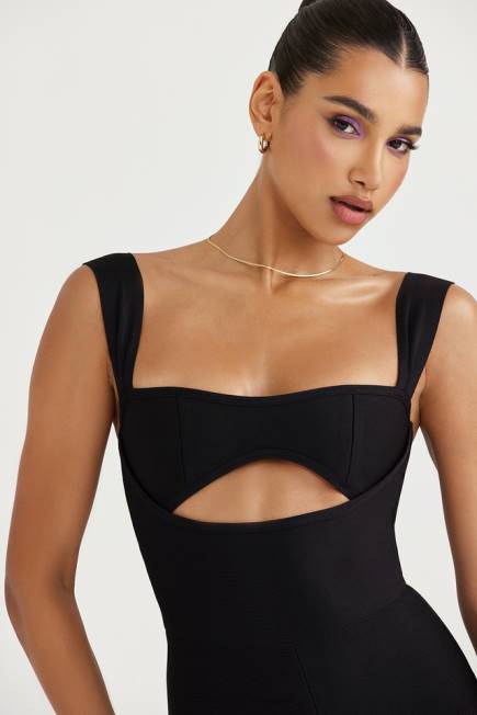 klær yasmeen svart bandasje jumpsuit House of CB J6RL933