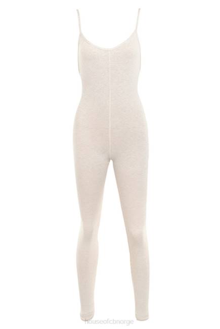 klær zahara milk marl jumpsuit med lav rygg House of CB J6RL1064