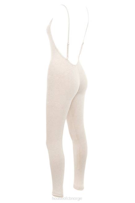 klær zahara milk marl jumpsuit med lav rygg House of CB J6RL1064