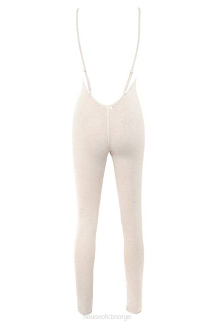 klær zahara milk marl jumpsuit med lav rygg House of CB J6RL1064