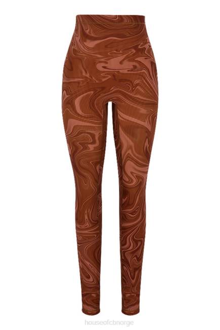 klær leggings med fiolett swirl mesh House of CB J6RL967