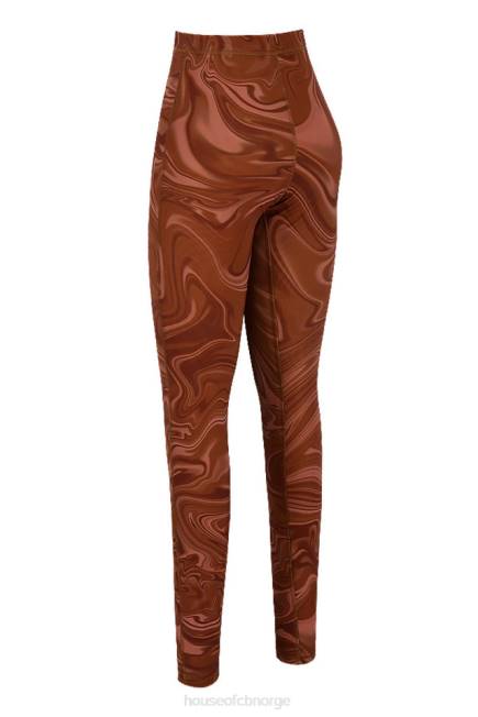 klær leggings med fiolett swirl mesh House of CB J6RL967