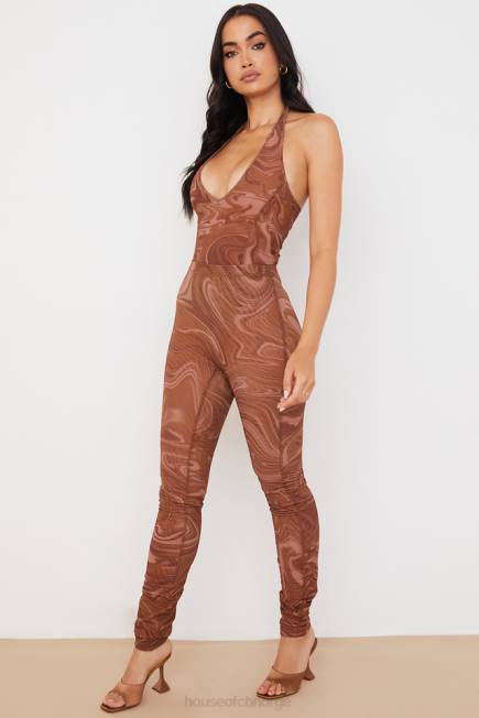 klær leggings med fiolett swirl mesh House of CB J6RL967