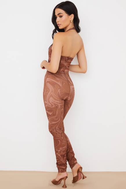 klær leggings med fiolett swirl mesh House of CB J6RL967