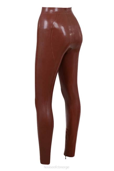 klær lia kakao lateks leggings med høy midje House of CB J6RL969