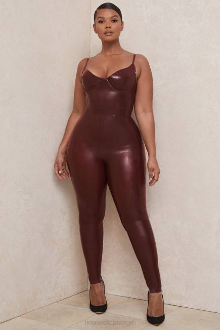 klær lia rosin latex leggings med høy midje House of CB J6RL1003