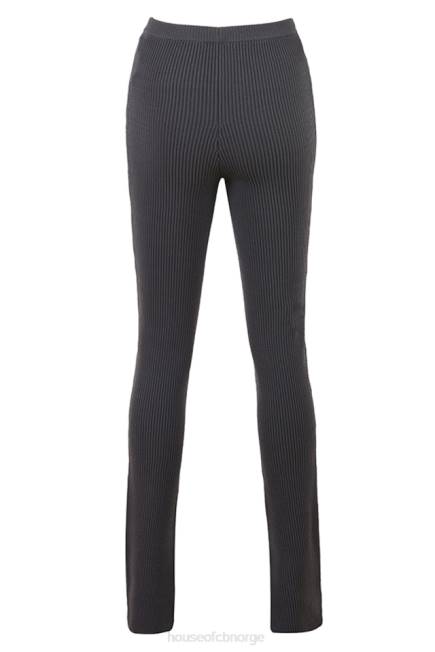 klær mitzi mørkegrå ribbestrikkede leggings House of CB J6RL893
