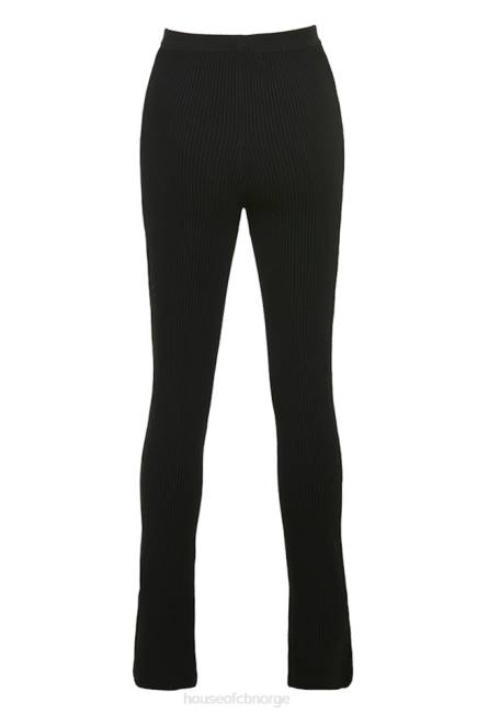 klær mitzi svarte ribbestrikkede leggings House of CB J6RL876
