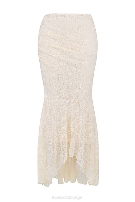 klær Therese vintage krem ​​blonder maxi skjørt House of CB J6RL841
