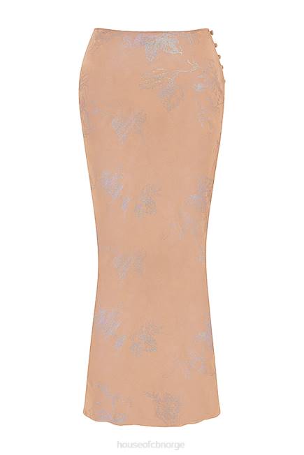 klær dyana shimmer cafe au lait bias cut maxi skjørt House of CB J6RL890