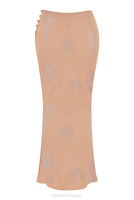 klær dyana shimmer cafe au lait bias cut maxi skjørt House of CB J6RL890