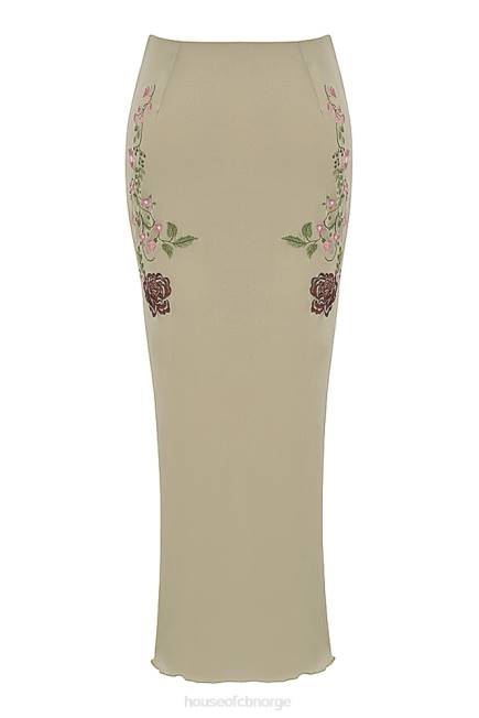 klær lailah artisjokk floral maxi skjørt House of CB J6RL900