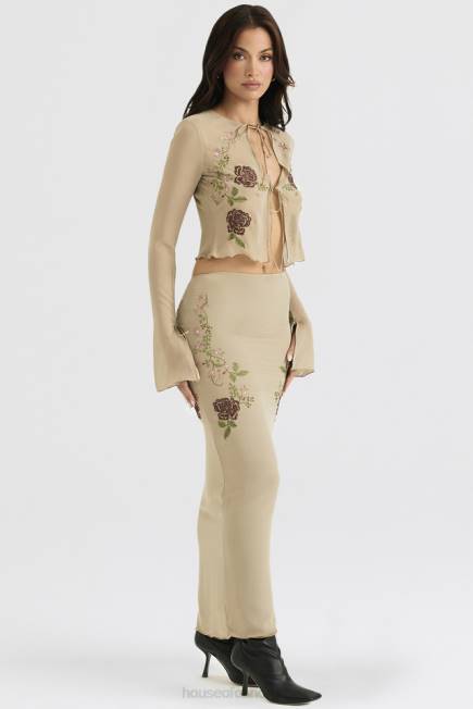 klær lailah artisjokk floral maxi skjørt House of CB J6RL900