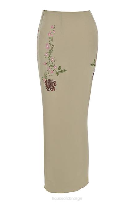 klær lailah artisjokk floral maxi skjørt House of CB J6RL900