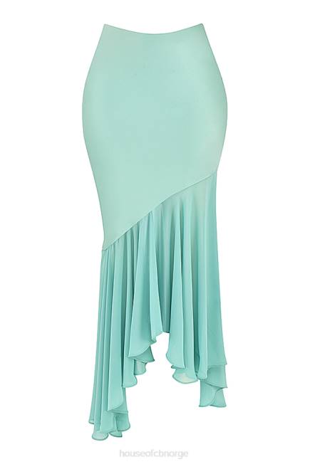 klær lila jade volanger maxi skjørt House of CB J6RL915