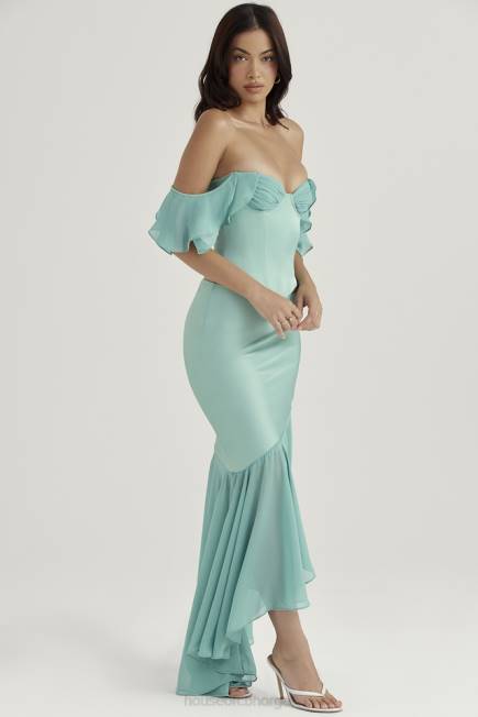 klær lila jade volanger maxi skjørt House of CB J6RL915