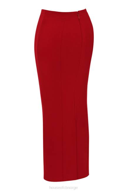 klær nayara red rose maxi skjørt House of CB J6RL875