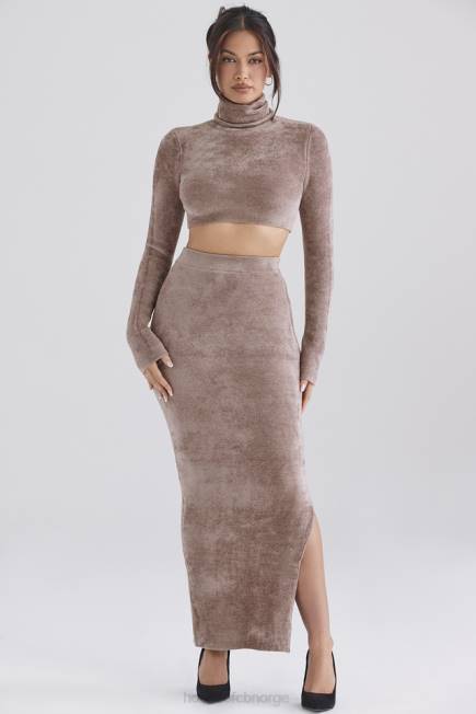klær rene rose chenille maxi skjørt House of CB J6RL882