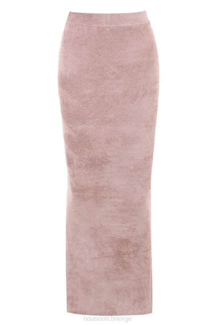 klær rene rose chenille maxi skjørt House of CB J6RL882