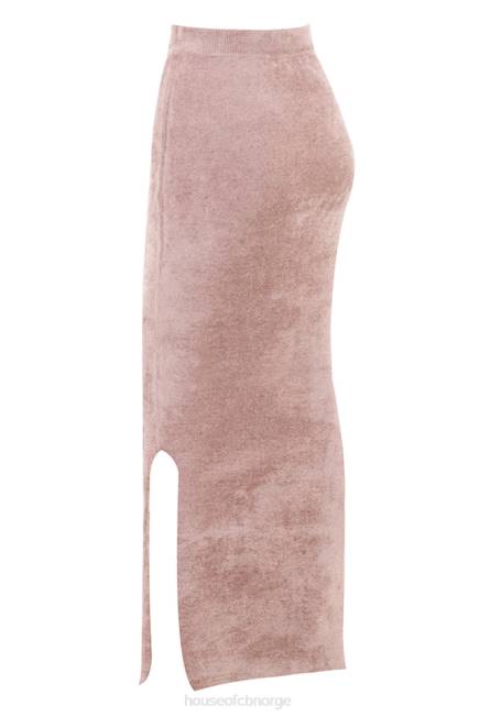 klær rene rose chenille maxi skjørt House of CB J6RL882