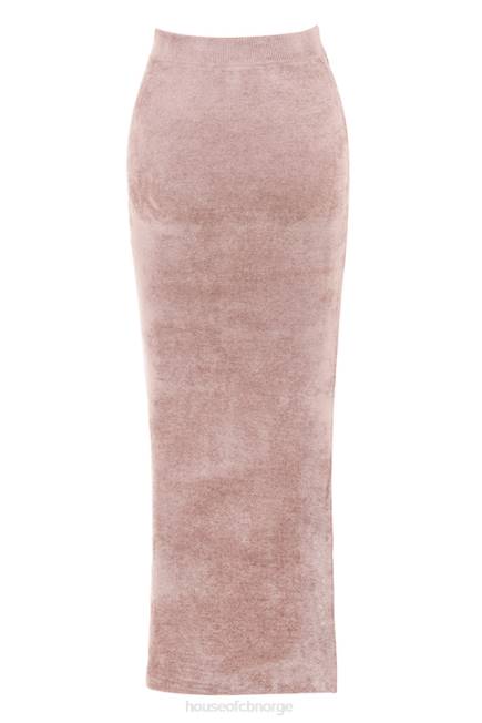 klær rene rose chenille maxi skjørt House of CB J6RL882