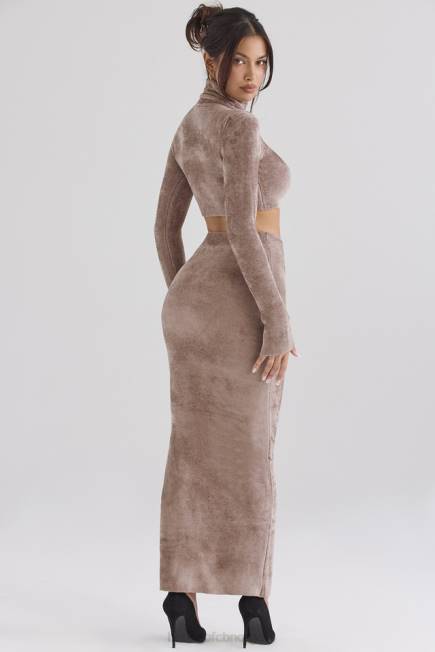 klær rene rose chenille maxi skjørt House of CB J6RL882