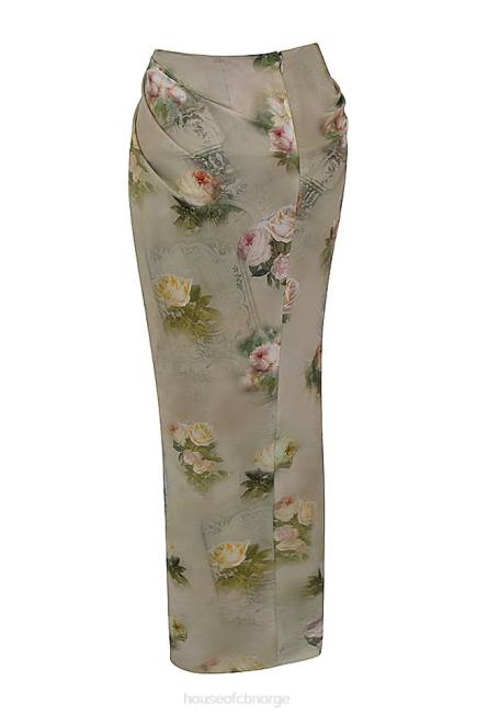 klær vesper vintage floral maxi skjørt House of CB J6RL869