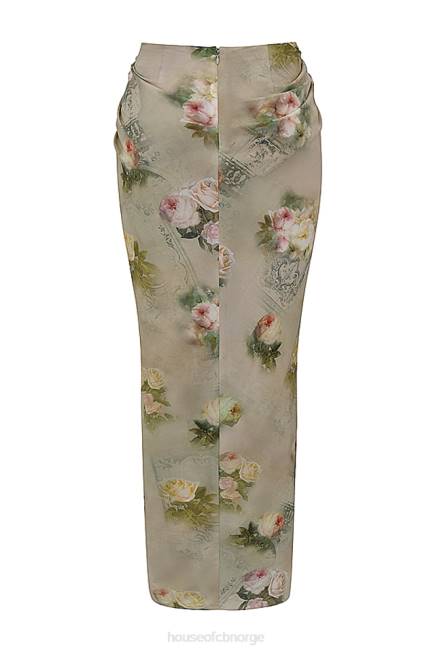 klær vesper vintage floral maxi skjørt House of CB J6RL869