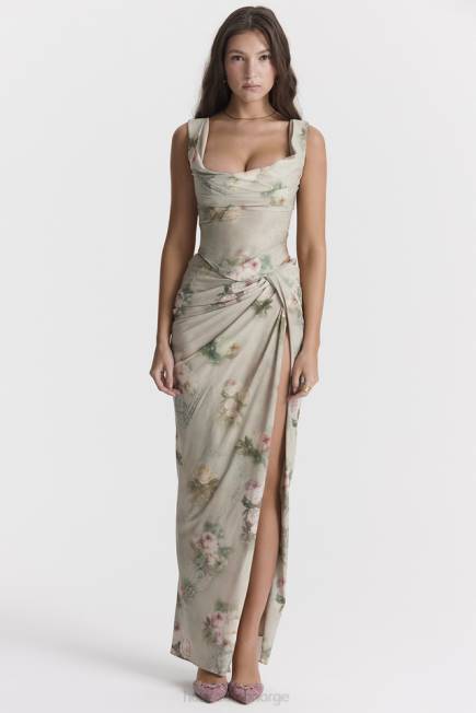 klær vesper vintage floral maxi skjørt House of CB J6RL869