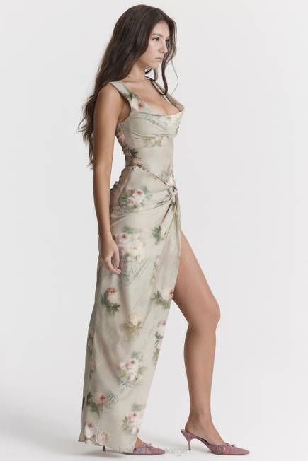 klær vesper vintage floral maxi skjørt House of CB J6RL869