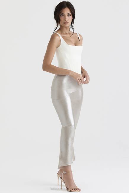 klær colette shimmer champagne midiskjørt House of CB J6RL898