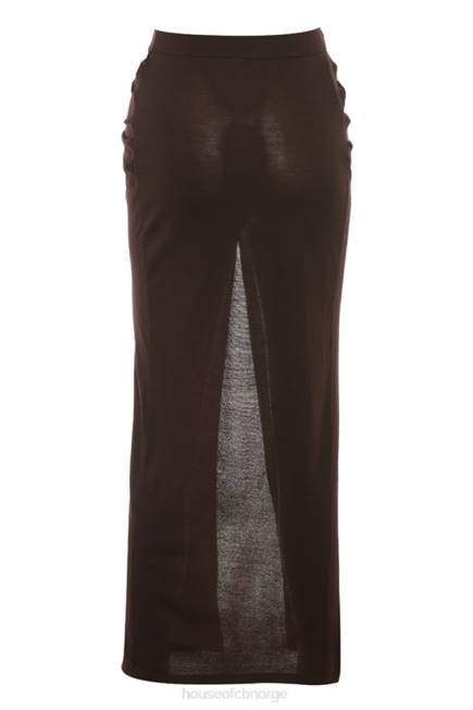 klær lilas espresso strikket midiskjørt House of CB J6RL834