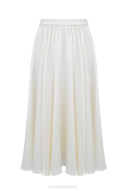 klær suzette ivory rynket midiskjørt House of CB J6RL839