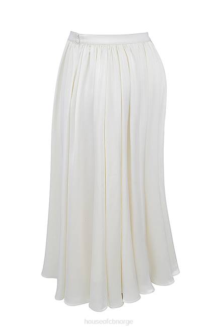 klær suzette ivory rynket midiskjørt House of CB J6RL839