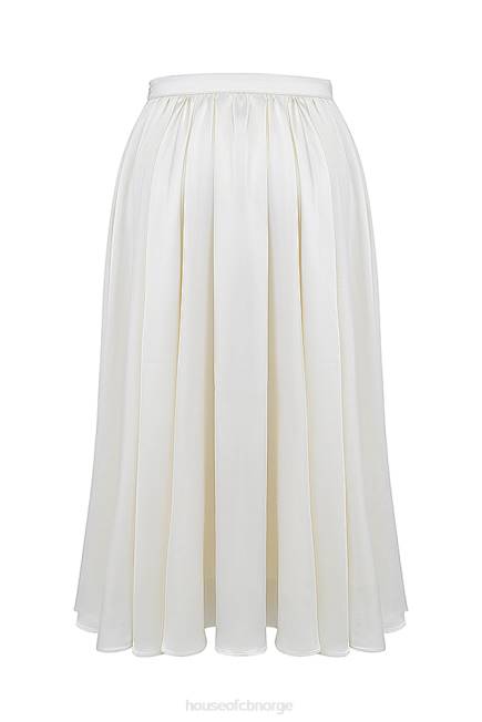 klær suzette ivory rynket midiskjørt House of CB J6RL839