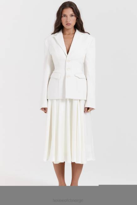 klær suzette ivory rynket midiskjørt House of CB J6RL839