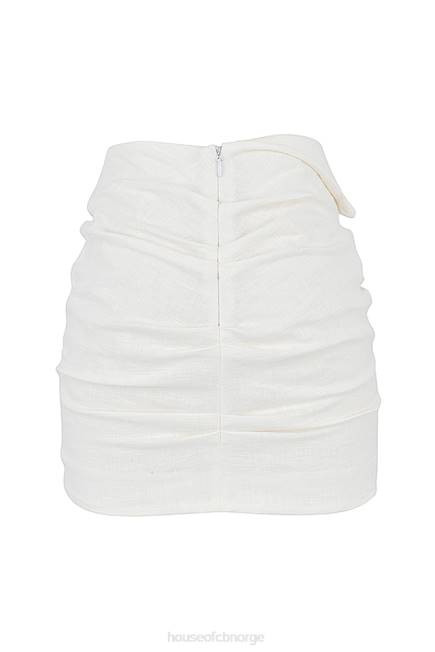 klær emmy off white miniskjørt med brettet midje House of CB J6RL962