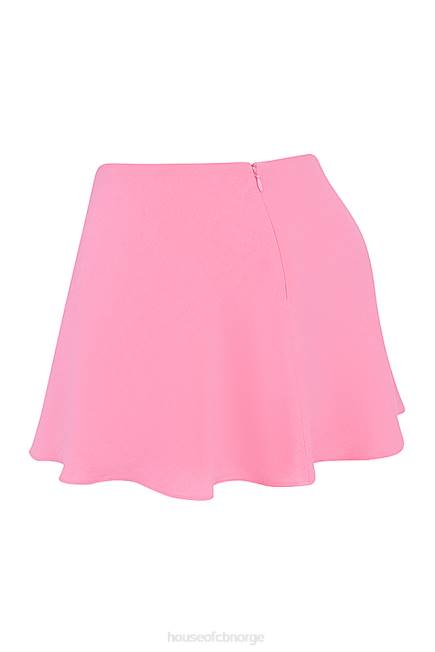 klær lil fransk rosa flytende miniskjørt House of CB J6RL852
