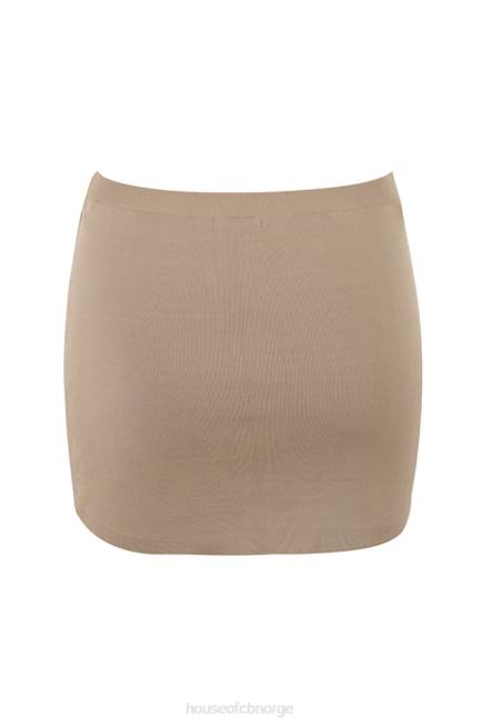 klær mariella taupe strikket miniskjørt House of CB J6RL905