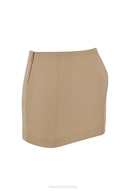 klær nisha beige skulptur miniskjørt House of CB J6RL927