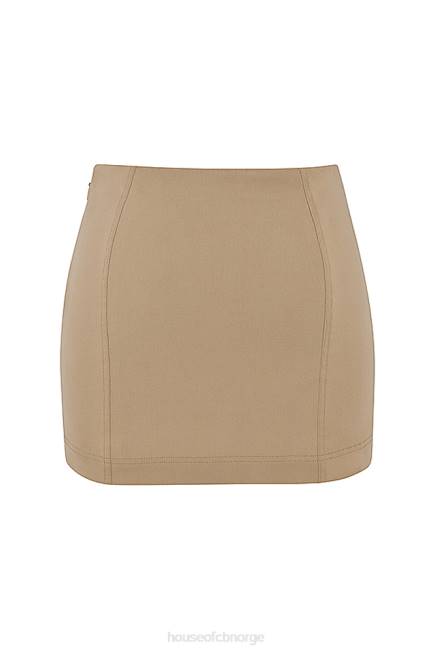 klær nisha beige skulptur miniskjørt House of CB J6RL927
