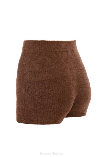 klær elijah sjokolade fluffy strikke shorts med høy midje House of CB J6RL987