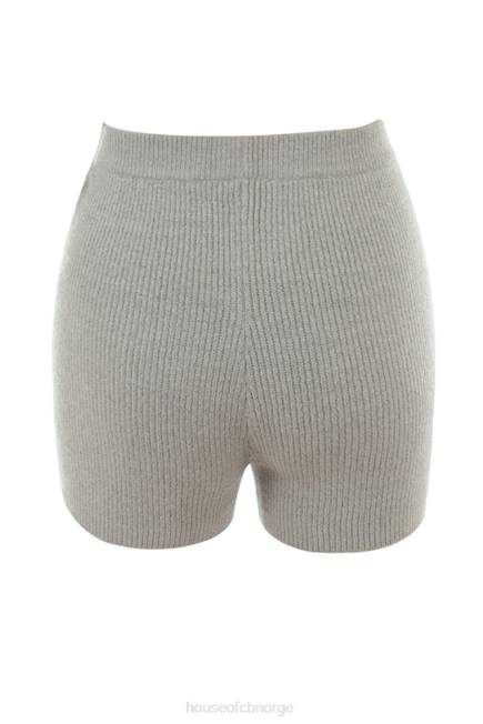 klær jordet grå strikket shorts med høy midje House of CB J6RL950